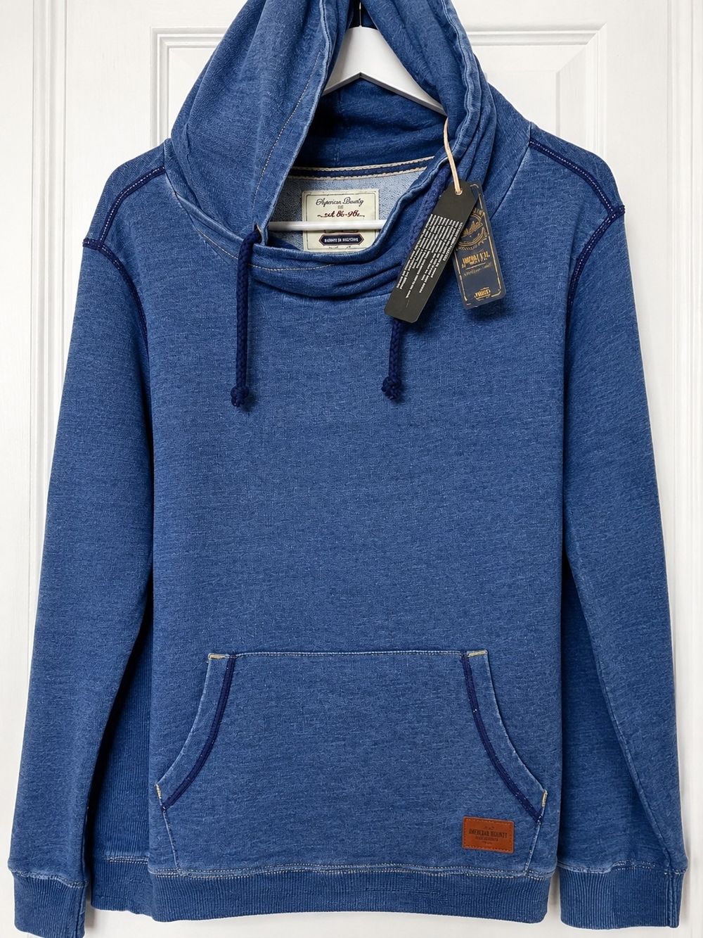 Dry Goods Men's Blue Crewneck Hoodie Pullover